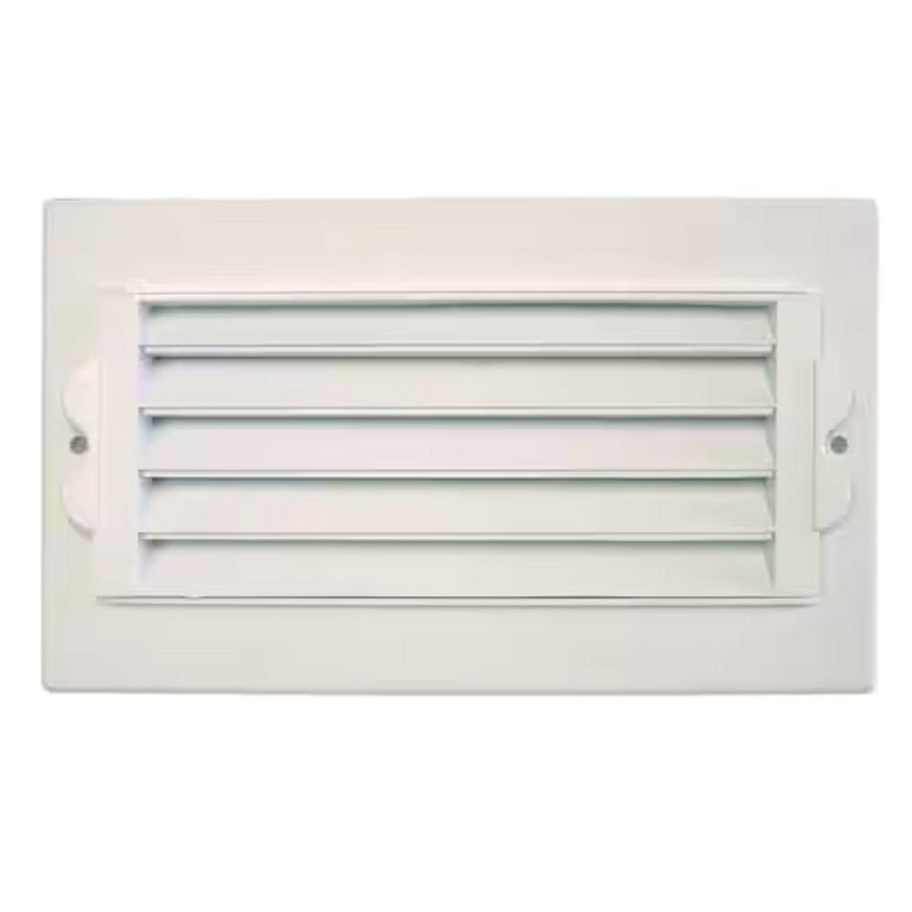 Deflect-O 8 in. x 4 in. Plastic 1-Way Ceiling Register, White